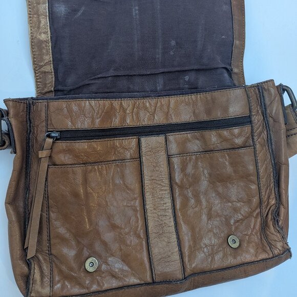 Fossil Leather Messenger Crossbody Bag - Picture 3 of 5